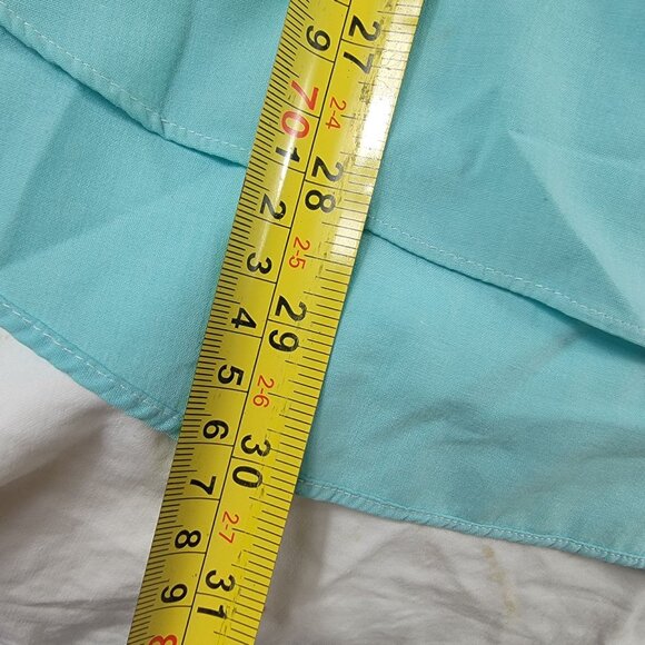 Levis Silver Label Mens Large Short Sleeve Button Down Shirt Turquoise - Picture 9 of 9